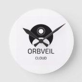 オーブヴェイル クラウドウォール時計 ラウンド壁時計 (正面)
