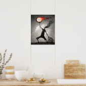 オーブ白熱［赤熱］光を放つ ポスター (キッチン)