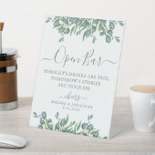 オープエレガントンバーユーカリパーソナライズされたス結婚ズ 台座サイン (インサイチュ)