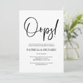オープシンプルスシック結婚ズ延期のお知らせ 招待状 (スタンド正面)