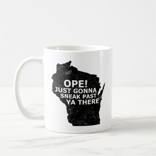 オープスニーク過去ヤソーウィスコンシンマップ引用文州 コーヒーマグカップ (左)