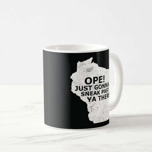 オープスニーク過去ヤソーウィスコンシン州マップ引用文 コーヒーマグカップ (正面右)