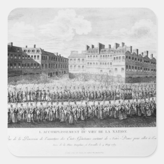 オープニングの行列 スクエアシール (正面)