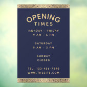 オープニングタイムネイビーブルー金ゴールドバラヴィンテージ エレガント ウィンドウサイン (シート3)