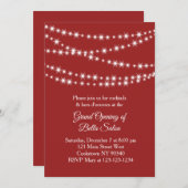 オープニングツインクルライト 赤 招待状 (正面/裏面)