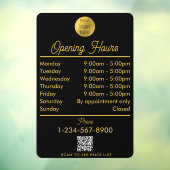 オープニングビジネスアワーズロゴブラックゴールドスクリプト ウィンドウサイン (シート3)