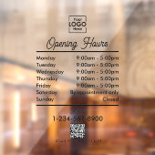 オープニングビジネスアワーズロゴブラックスクリプトシンプル ウィンドウサイン (シート2)