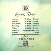 オープニングビジネスアワーズロゴブラックスクリプトシンプル ウィンドウサイン (シート3)