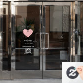 オープニング営業時間予約のみ ボビーピン ウィンドウサイン (オフィスドア)