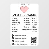 オープニング営業時間 ボビーピンヘアスタイリスト ウィンドウサイン (シート)