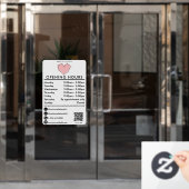 オープニング営業時間 ボビーピンヘアスタイリスト ウィンドウサイン (オフィスドア)