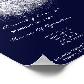 オープニング時間美しいメイクアップスタジオグレーネイビーブルー ポスター (角)