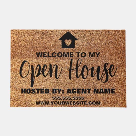 オープパーソナライズされたンハウス実在エテート不動産仲介業者プレゼント ドアマット (正面)