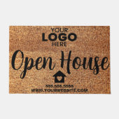 オープパーソナライズされたンハウス実在エテート不動産仲介業者ロゴ ドアマット (正面)