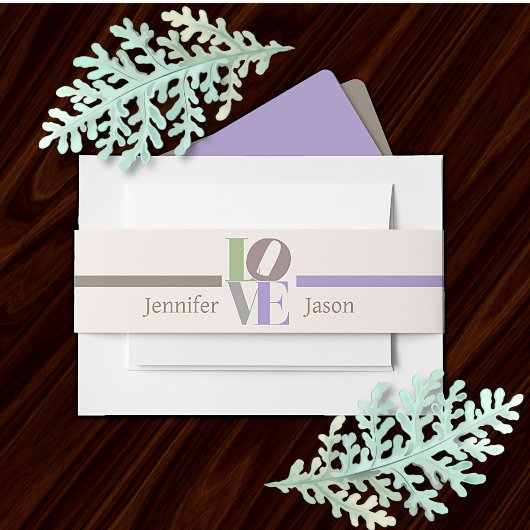 オープモダンル結婚式 招待状ベリーバンド