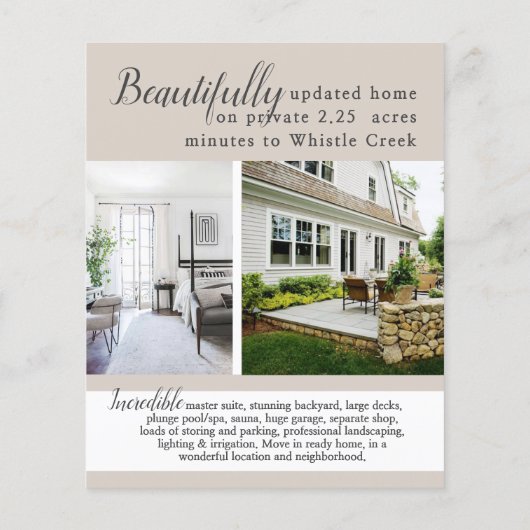 オープモダンンハウスエ実在ステート不動産仲介業者フライヤー チラシ (裏面)