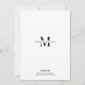 オープモダンンハウスブラック&ホワイトリアルティビジネスI 招待状 (裏面)