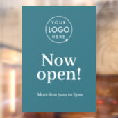 オープンしました | 営業時間 ロゴ ティール ウィンドウサイン (シート2)