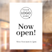 オープンしました | 営業時間 ロゴ 白 ウィンドウサイン (シート2)