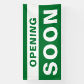 オープンすぐにビジネス緑の白の大きな屋外 横断幕 (縦)