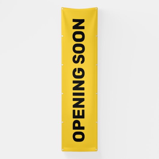 オープンすぐに黄色の中小企業大 横断幕 (縦)