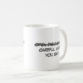 オープンな議論 コーヒーマグカップ (正面右)