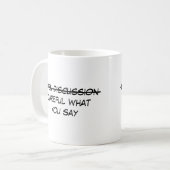 オープンな議論 コーヒーマグカップ (正面左)