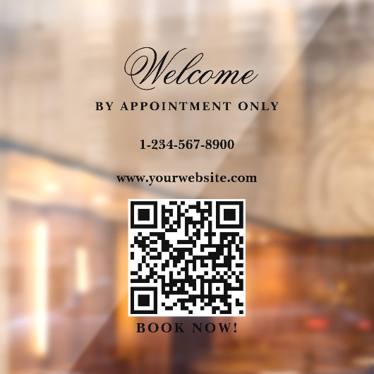 オープンの営業時間は予約のみ エレガント ウィンドウサイン (シート2)