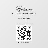 オープンの営業時間は予約のみ エレガント ウィンドウサイン (シート)