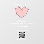 オープンの営業時間は予約のみ ボビーピン ウィンドウサイン (シート)