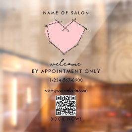 オープンの営業時間 予約のみ ヘアピン ウィンドウサイン