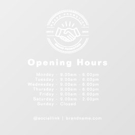 オープンの時間 ビジネス ロゴ 営業時間 透過 ウィンドウサイン