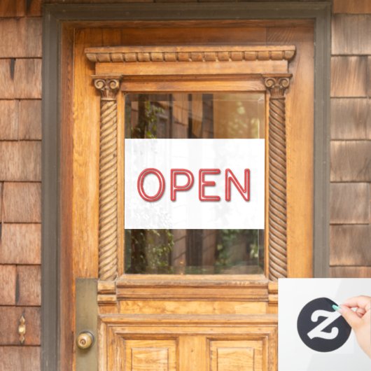 オープンの赤いネオン文字のビジネスドアサイン ウィンドウサイン (ホームデコレーション)