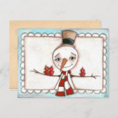 オープンアームズ雪だるま – ホリデーポストカード (正面/裏面)