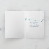 オープンウィンドウとヒトデ海シーンの水彩 カード (内部)