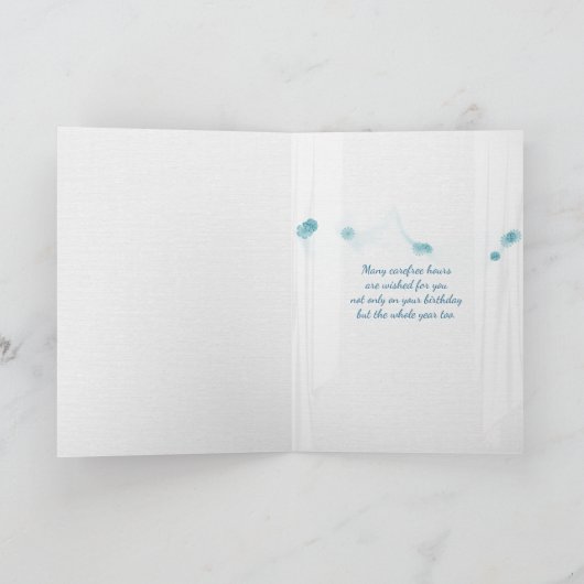 オープンウィンドウとヒトデ海シーン カード (内部)