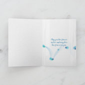 オープンウィンドウの新郎新婦のビーチシーン カード (内部)