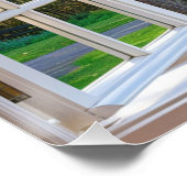 オープンウィンドウピンクマグノリアツリー ポスター (コーナー)