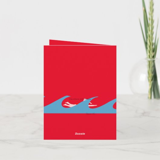 オープンウォータースイミングクリスマスカード カード (裏面)