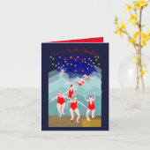 オープンウォータースイミングクリスマスカード カード (黄色い花)