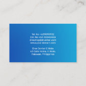 オープンウォーターダイビングインストラクターブルー海グラデーション 名刺 (裏面)