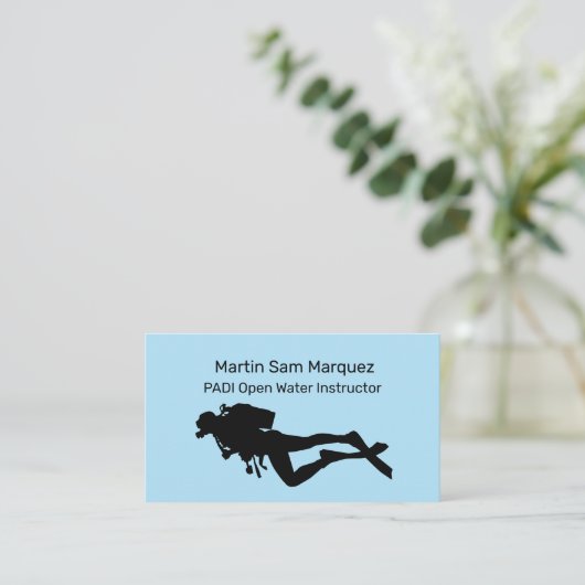 オープンウォーターダイビングインストラクター 名刺 (スタンド正面)