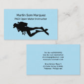 オープンウォーターダイビングインストラクター 名刺 (正面/裏面)