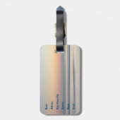 オープンカー退職したブの正式なピンクのフラミンゴ ラゲッジタグ (裏面縦)