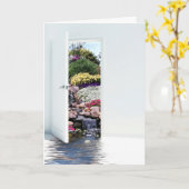 オープンガーデンドア悔やみや弔慰 カード (黄色い花)