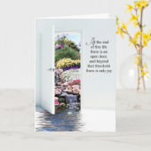 オープンガーデンドア悔やみや弔慰 カード (黄色い花)