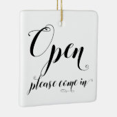 オープンクローズドストア窓ガラスドアの看板オーナメント セラミックオーナメント (右)