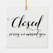 オープンクローズドストア窓ガラスドアの看板オーナメント セラミックオーナメント (裏面)