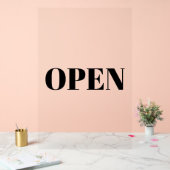 オープンサインタイポグラフィミニマリストブラックシンプル大 アクリルサイン (ウェディング)