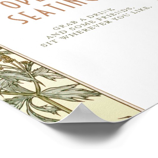 オープンシーティングサインヴィンテージアールヌーボーバイミュシャ ポスター (角)